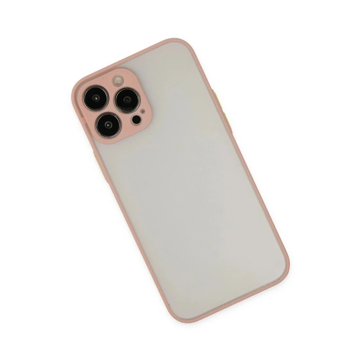 Mey İthalat®  iPhone 13 Pro Max Kılıf Montreal Silikon Kapak - Pembe