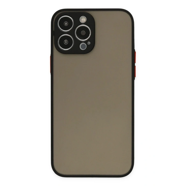 Mey İthalat®  iPhone 13 Pro Max Kılıf Montreal Silikon Kapak - Siyah