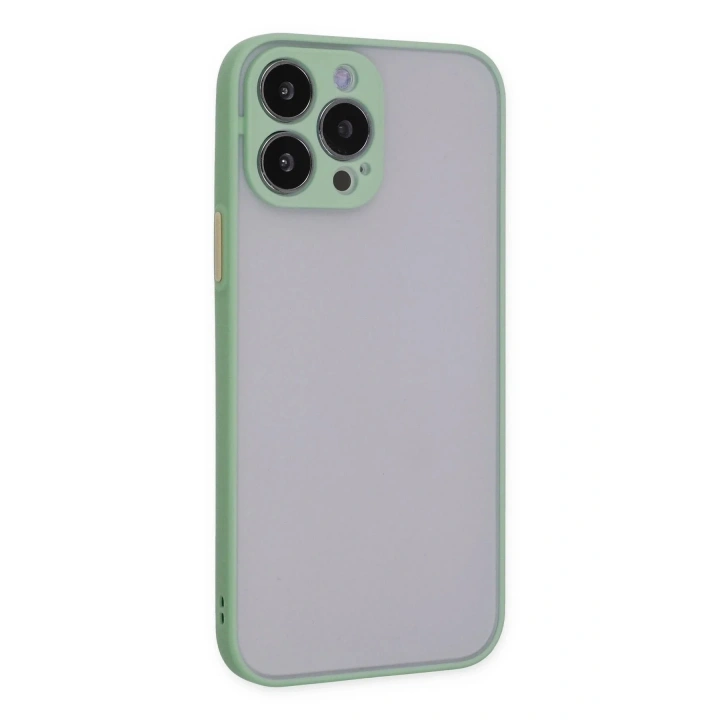 Mey İthalat®  iPhone 13 Pro Max Kılıf Montreal Silikon Kapak - Turkuaz