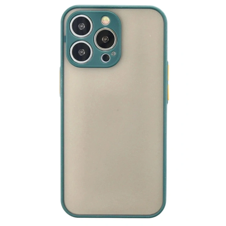 Mey İthalat®  iPhone 13 Pro Max Kılıf Montreal Silikon Kapak - Yeşil