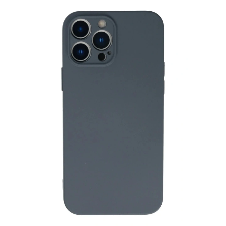 Mey İthalat®  iPhone 13 Pro Max Kılıf Nano içi Kadife Silikon - Gri