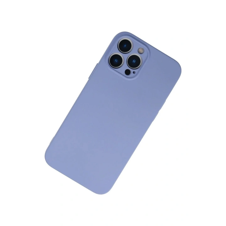 Mey İthalat®  iPhone 13 Pro Max Kılıf Nano içi Kadife Silikon - Lila