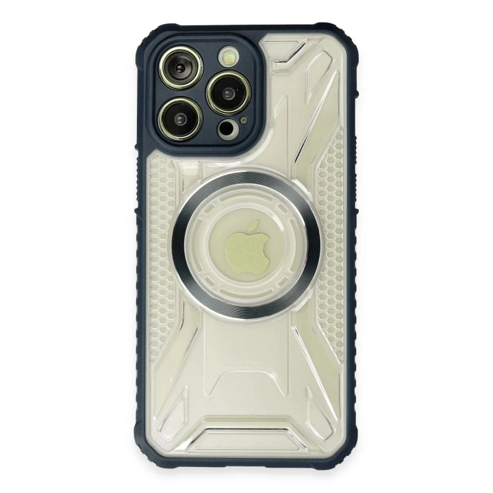Mey İthalat®   iPhone 13 Pro Max Kılıf Prag Magneticsafe Kapak - Lacivert