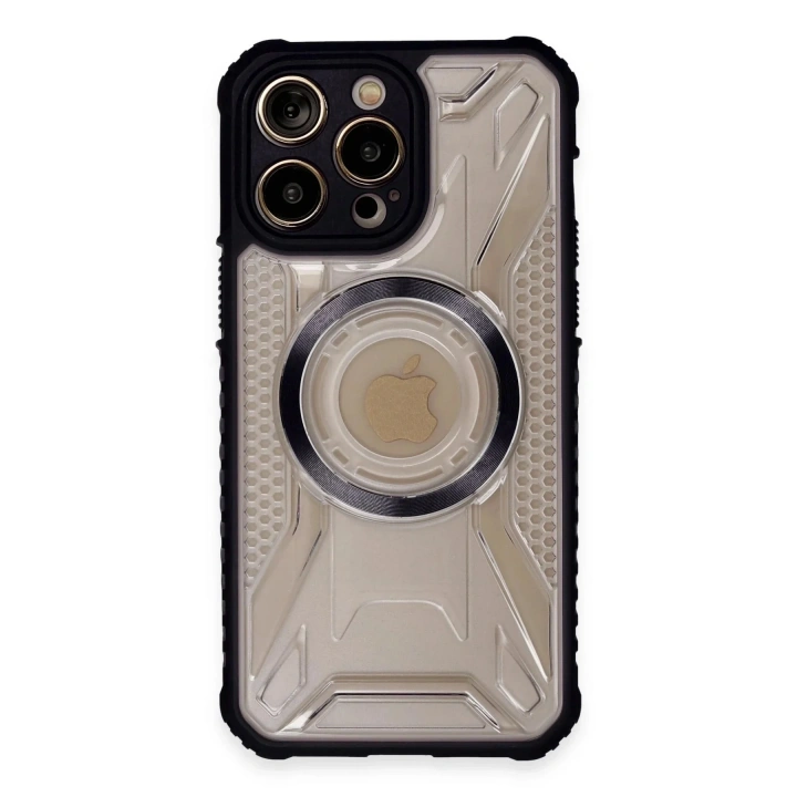 Mey İthalat®   iPhone 13 Pro Max Kılıf Prag Magneticsafe Kapak - Siyah