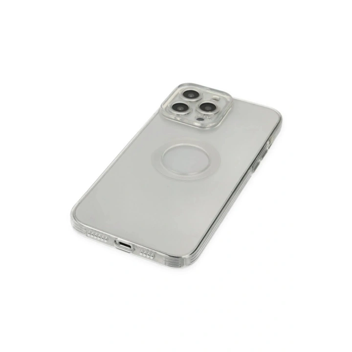 Mey İthalat®  iPhone 13 Pro Max Kılıf Santa Lens Silikon - Şeffaf