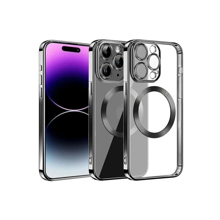 Mey İthalat®  iPhone 13 Pro Max Kılıf Slot Silikon - Siyah