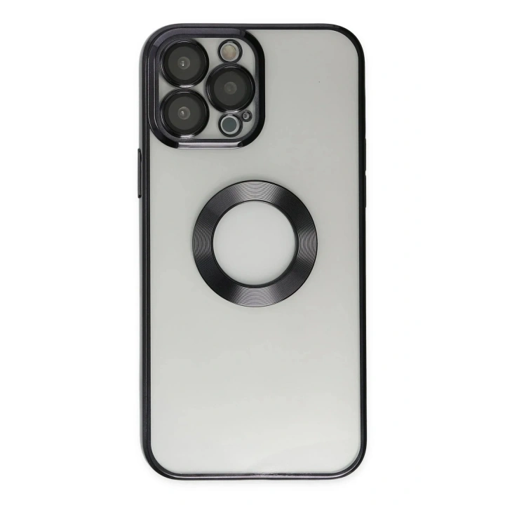 Mey İthalat®  iPhone 13 Pro Max Kılıf Slot Silikon - Siyah