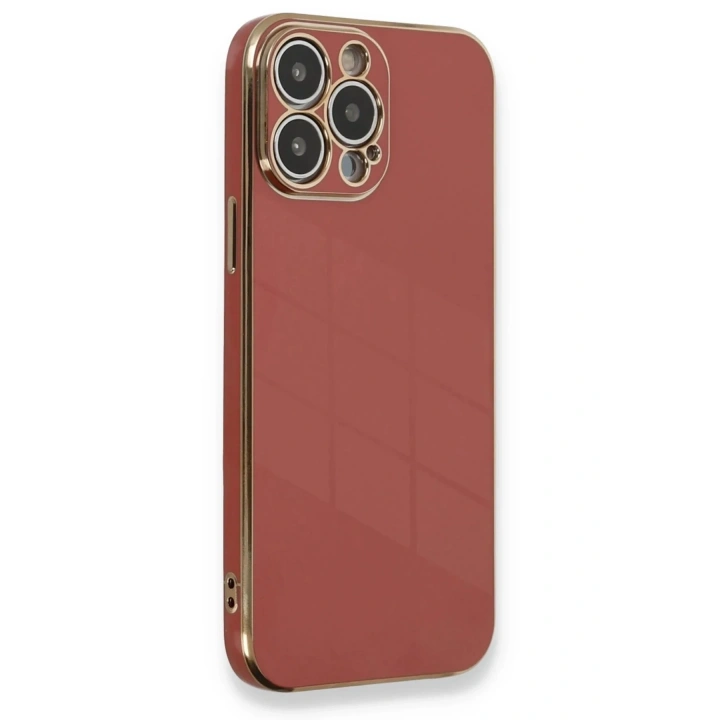 Mey İthalat®  iPhone 13 Pro Max Kılıf Volet Silikon - Kırmızı