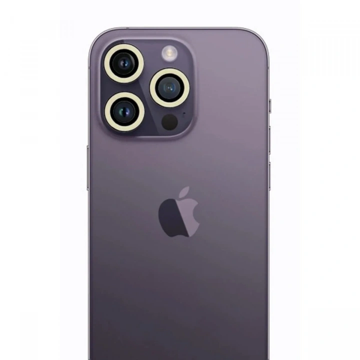Mey İthalat®  iPhone 13 Pro Max Neon Fosforlu Kamera Lens - Beyaz