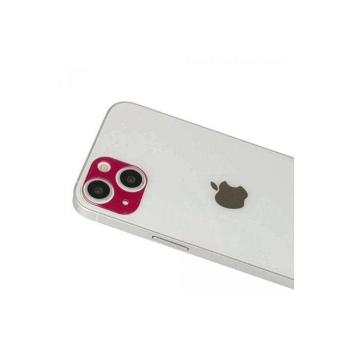 Mey İthalat®  iPhone 13 Rainbow Kamera Lens Koruma Cam - Koyu Kırmızı
