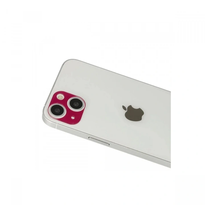Mey İthalat®  iPhone 13 Rainbow Kamera Lens Koruma Cam - Koyu Kırmızı