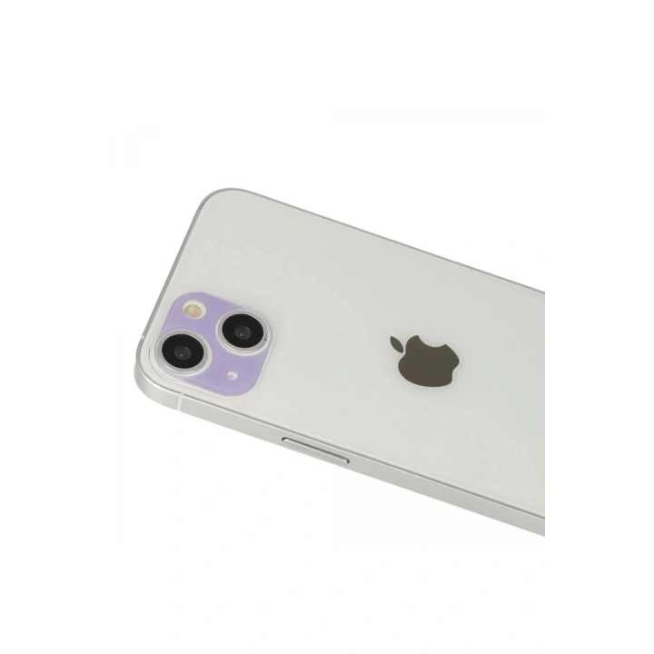 Mey İthalat®  iPhone 13 Rainbow Kamera Lens Koruma Cam - Mor