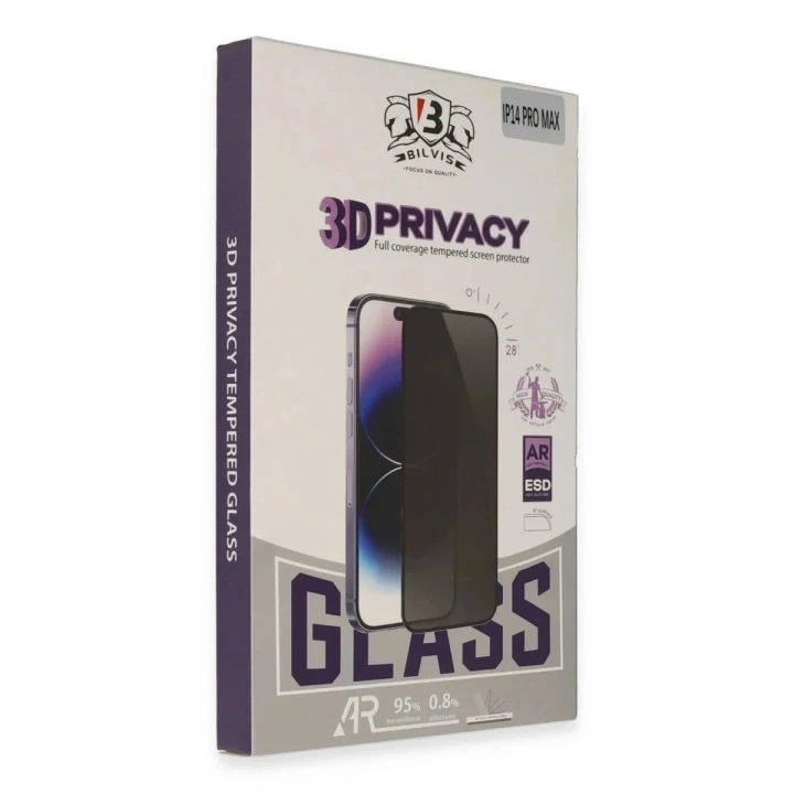 Mey İthalat®  iPhone 14 Bilvis 3D Hayalet Cam Ekran Koruyucu
