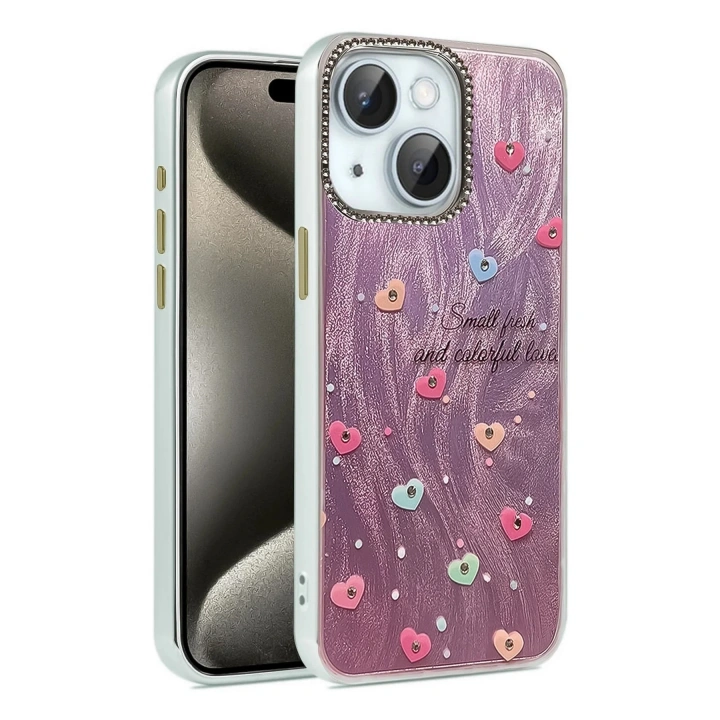 Mey İthalat®  iPhone 14 Kılıf Blade Aynalı Desenli Kapak - Desen 8
