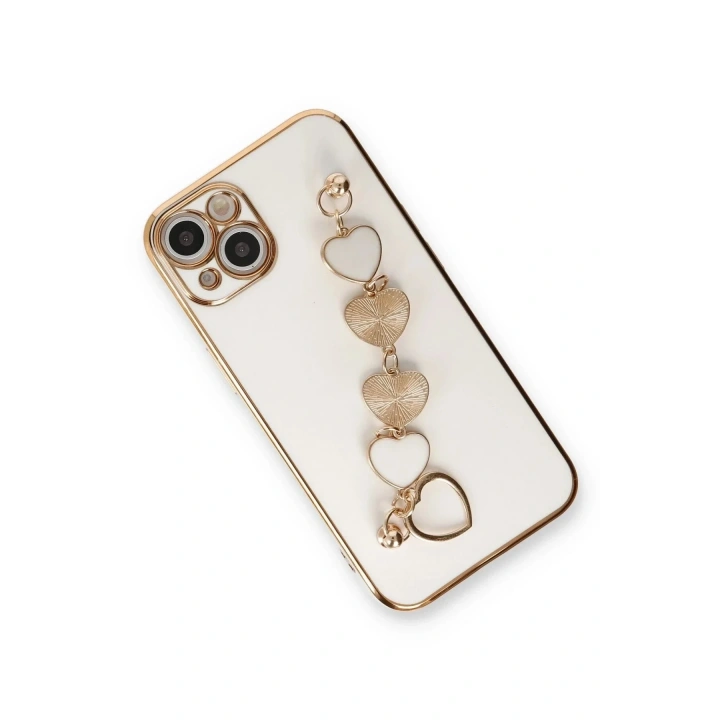 Mey İthalat®  iPhone 14 Kılıf Esila Silikon - Beyaz