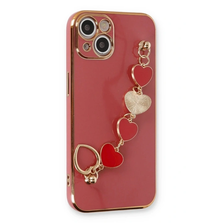 Mey İthalat®  iPhone 14 Kılıf Esila Silikon - Kırmızı
