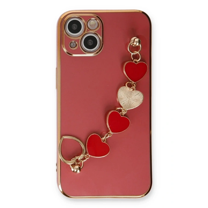 Mey İthalat®  iPhone 14 Kılıf Esila Silikon - Kırmızı
