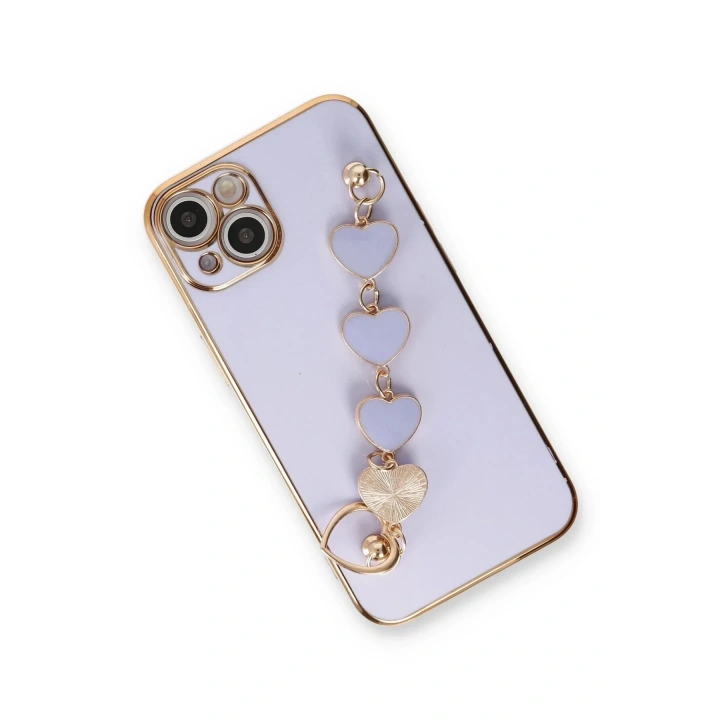 Mey İthalat®  iPhone 14 Kılıf Esila Silikon - Lila
