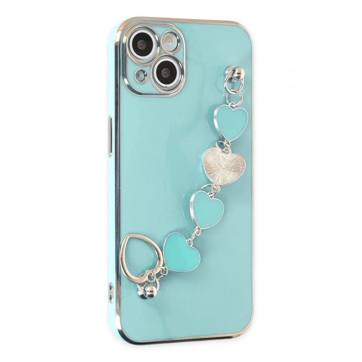 Mey İthalat®  iPhone 14 Kılıf Esila Silikon - Su Yeşili