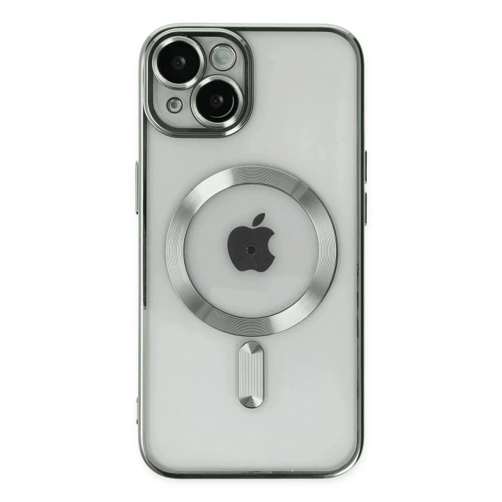 Mey İthalat®  iPhone 14 Kılıf Kross Magneticsafe Kapak - Gümüş