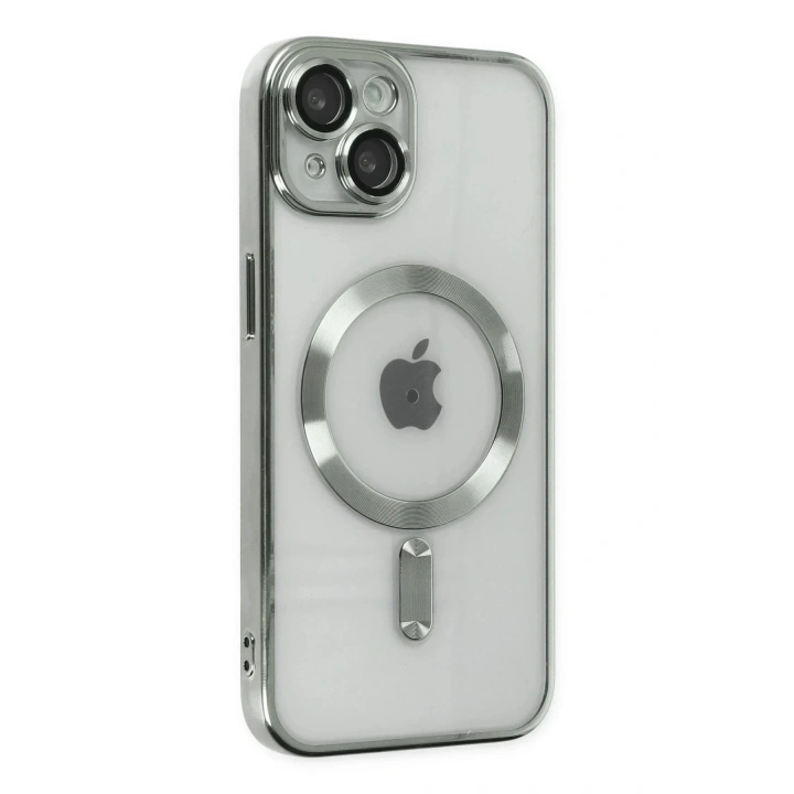 Mey İthalat®  iPhone 14 Kılıf Kross Magneticsafe Kapak - Gümüş