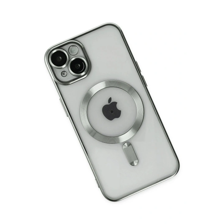 Mey İthalat®  iPhone 14 Kılıf Kross Magneticsafe Kapak - Gümüş