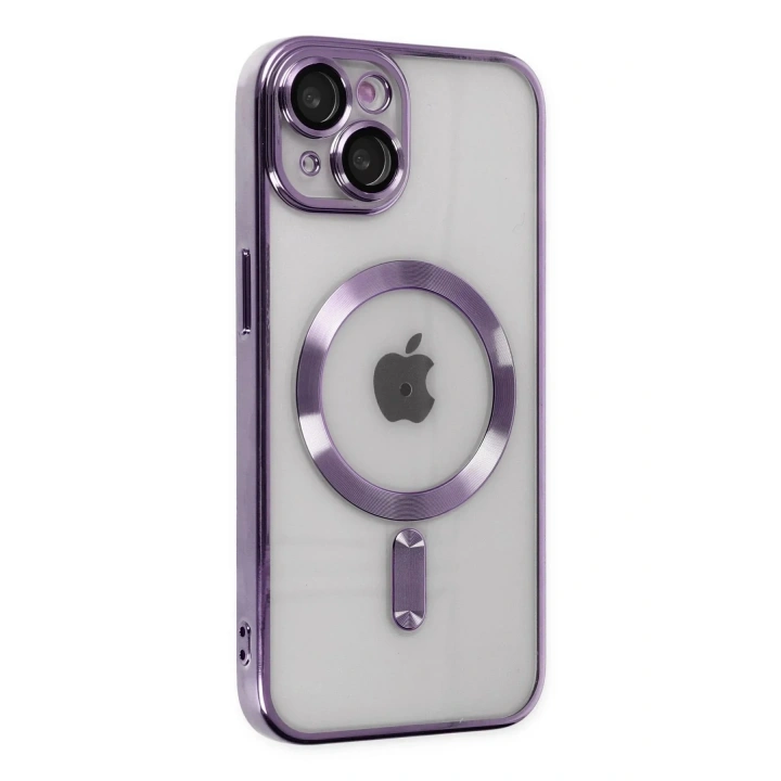 Mey İthalat®  iPhone 14 Kılıf Kross Magneticsafe Kapak - Mor