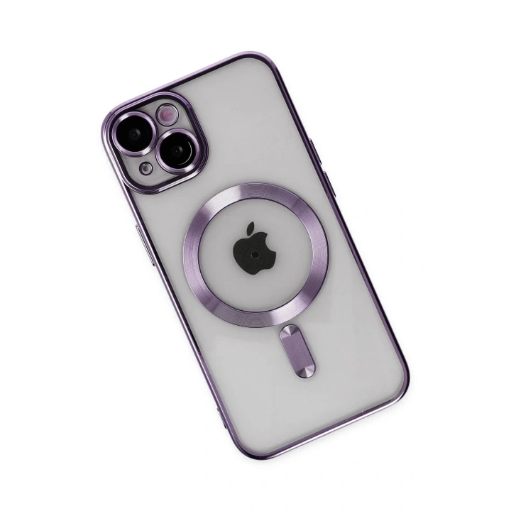 Mey İthalat®  iPhone 14 Kılıf Kross Magneticsafe Kapak - Mor