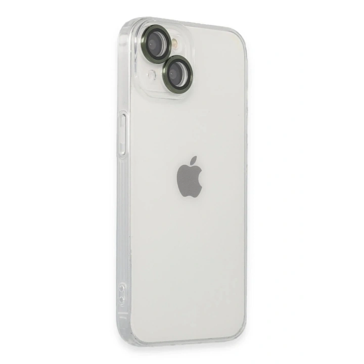 Mey İthalat®  iPhone 14 Kılıf Luko Lens Silikon - Yeşil