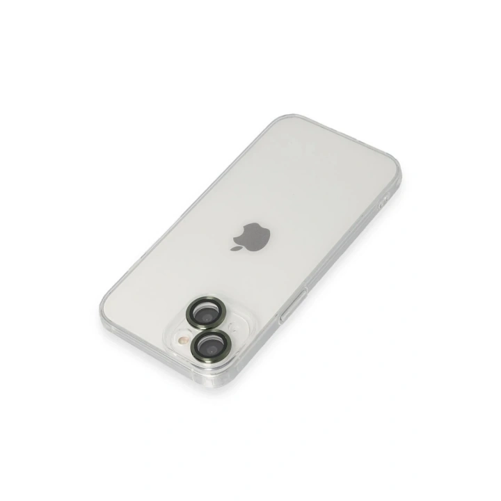 Mey İthalat®  iPhone 14 Kılıf Luko Lens Silikon - Yeşil