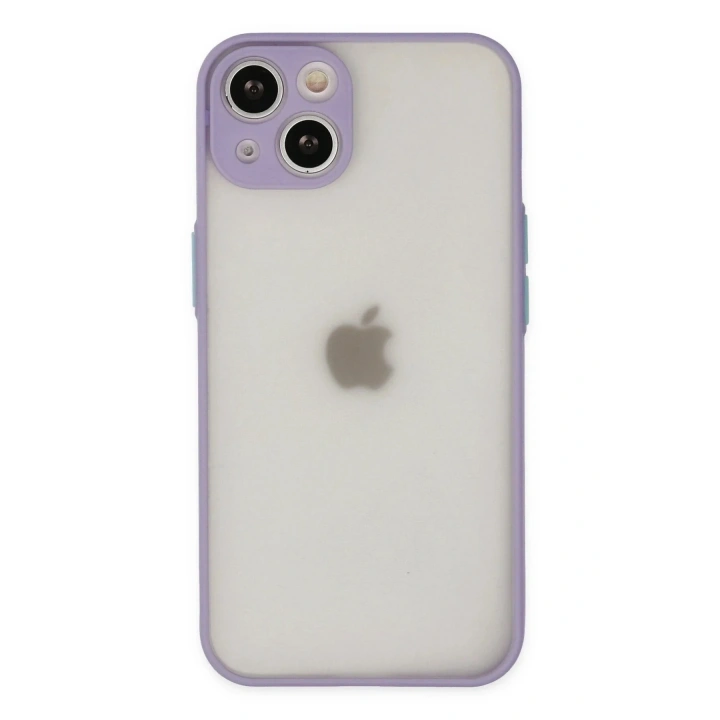 Mey İthalat®  iPhone 14 Kılıf Montreal Silikon Kapak - Mor