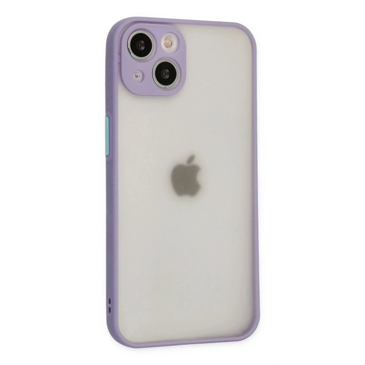 Mey İthalat®  iPhone 14 Kılıf Montreal Silikon Kapak - Mor