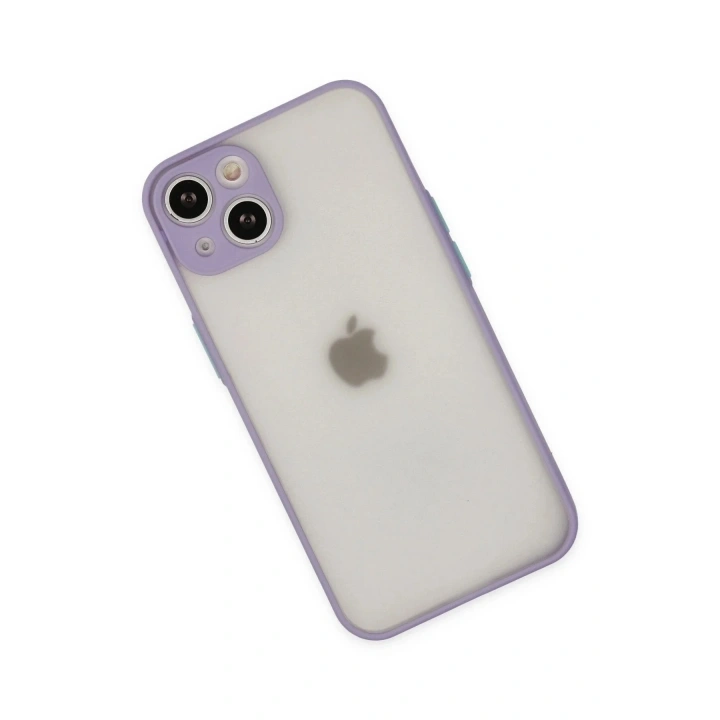 Mey İthalat®  iPhone 14 Kılıf Montreal Silikon Kapak - Mor