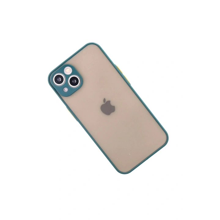 Mey İthalat®  iPhone 14 Kılıf Montreal Silikon Kapak - Yeşil