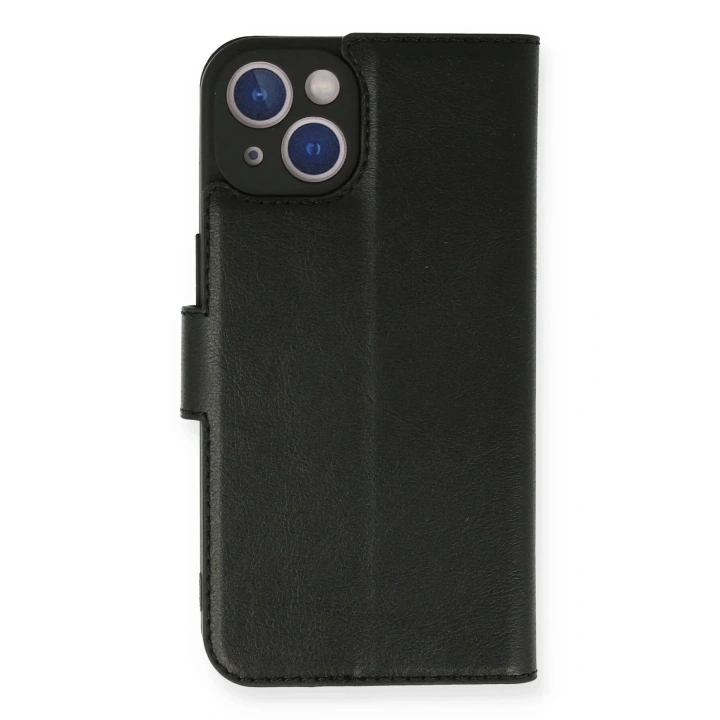 Mey İthalat®  iPhone 14 Kılıf Trend S Plus Kapaklı Kılıf - Siyah