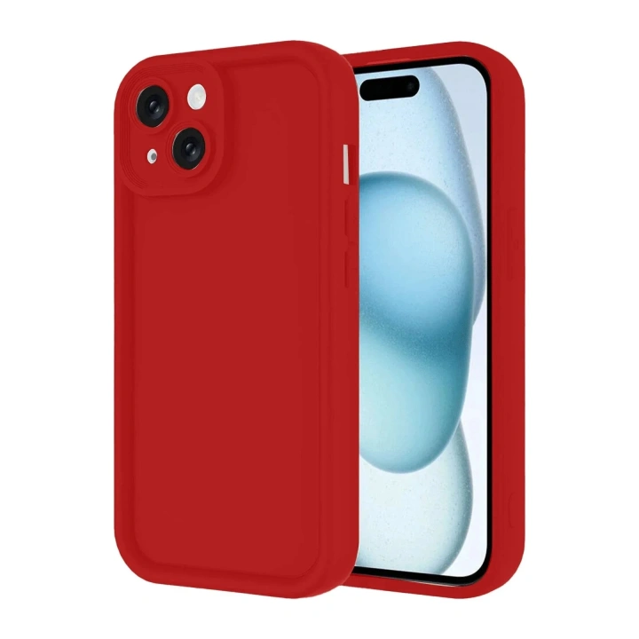 Mey İthalat®  iPhone 14 Kılıf Viera Silikon - Kırmızı