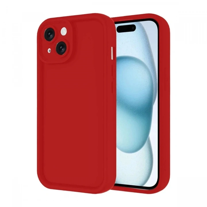 Mey İthalat®  iPhone 14 Kılıf Viera Silikon - Kırmızı
