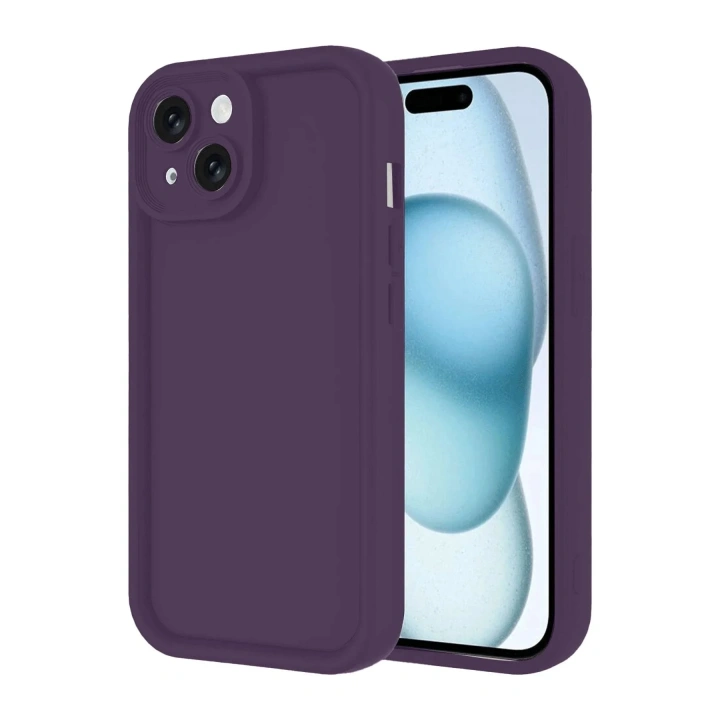 Mey İthalat®  iPhone 14 Kılıf Viera Silikon - Mor