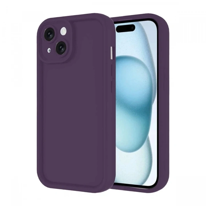 Mey İthalat®  iPhone 14 Kılıf Viera Silikon - Mor