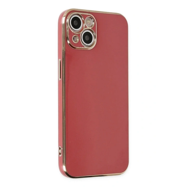 Mey İthalat®  iPhone 14 Kılıf Volet Silikon - Kırmızı