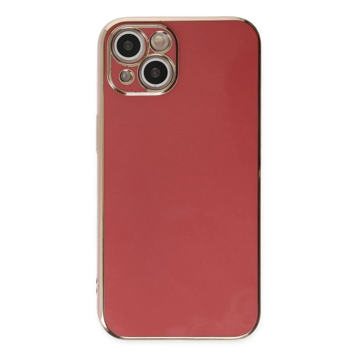 Mey İthalat®  iPhone 14 Kılıf Volet Silikon - Kırmızı