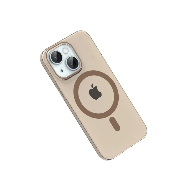 Mey İthalat®   iPhone 14 PC Blank Magsafe Kapak - Çöl Titanyum
