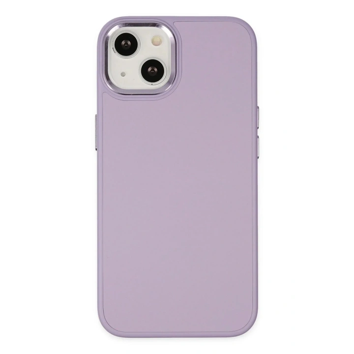 Mey İthalat®  iPhone 14 Plus Kılıf Asya Deri Silikon - Lila