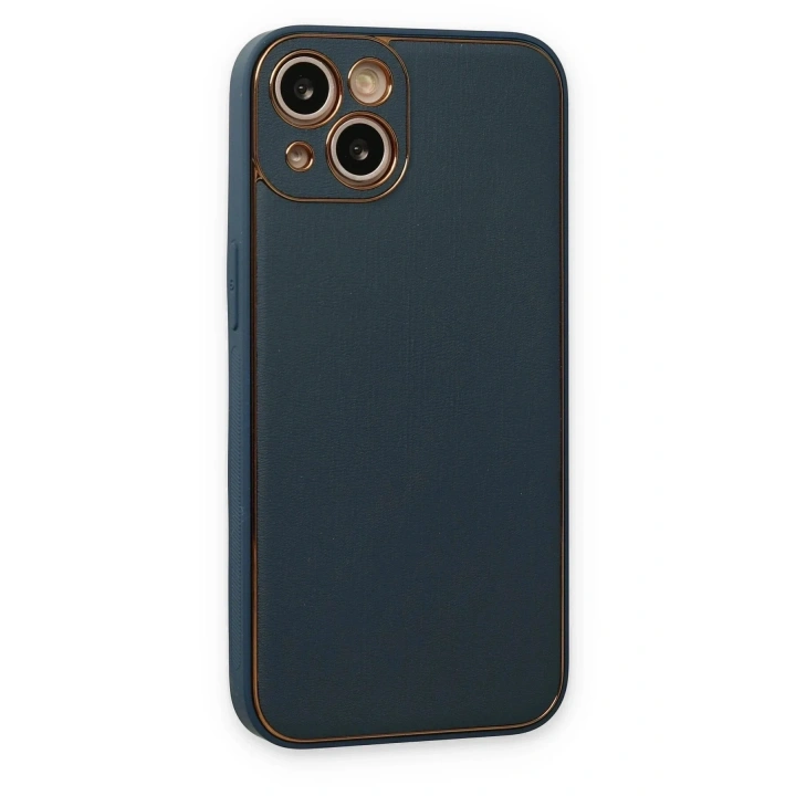 Mey İthalat®  iPhone 14 Plus Kılıf Coco Deri Silikon Kapak - Yeşil