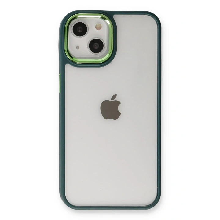 Mey İthalat®  iPhone 14 Plus Kılıf Dora Kapak - Haki Yeşil