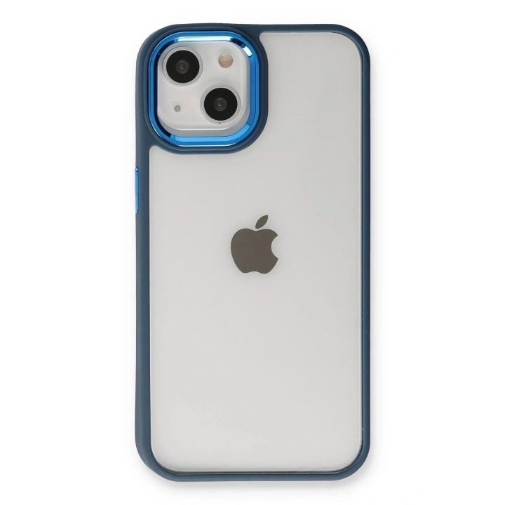 Mey İthalat®  iPhone 14 Plus Kılıf Dora Kapak - Mavi