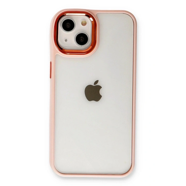 Mey İthalat®  iPhone 14 Plus Kılıf Dora Kapak - Pudra