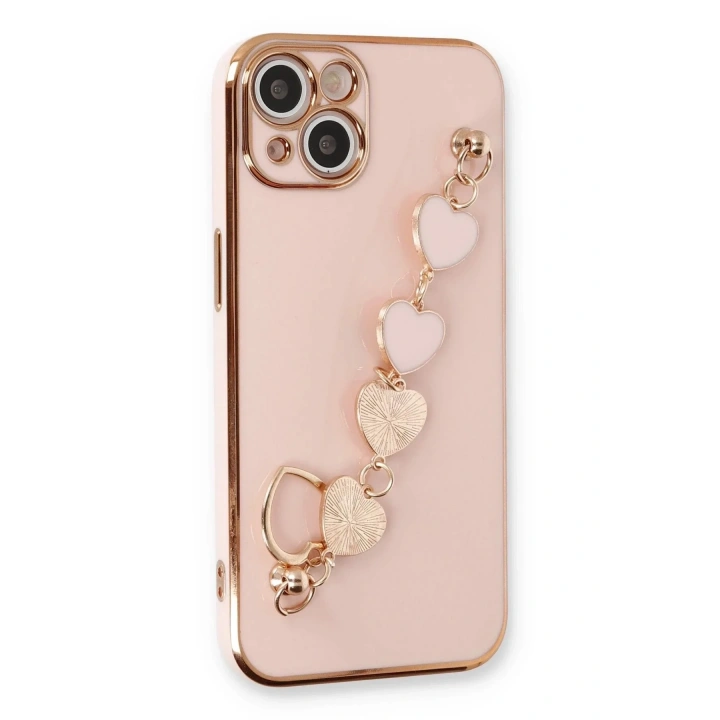 Mey İthalat®  iPhone 14 Plus Kılıf Esila Silikon - Pudra