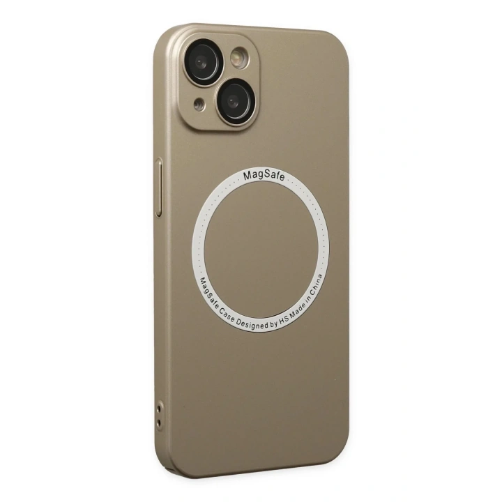 Mey İthalat®  iPhone 14 Plus Kılıf Jack Magneticsafe Lens Silikon - Gold