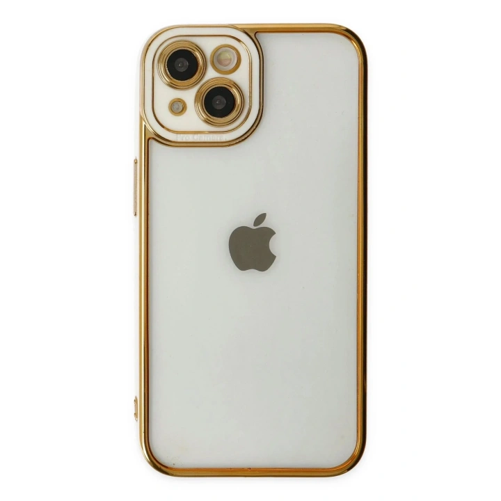 Mey İthalat®  iPhone 14 Plus Kılıf Liva Lens Silikon - Beyaz